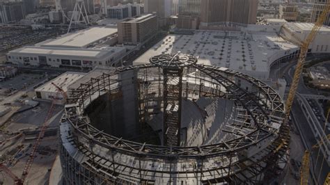 MSG Sphere near Vegas Strip starting to show off its .